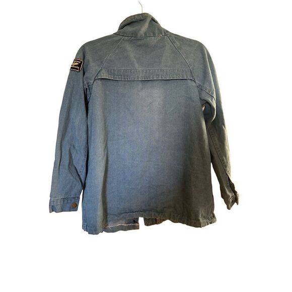 80's Vintage Denim Field Jacket With Commanding Officer Patch - Picture 9 of 9